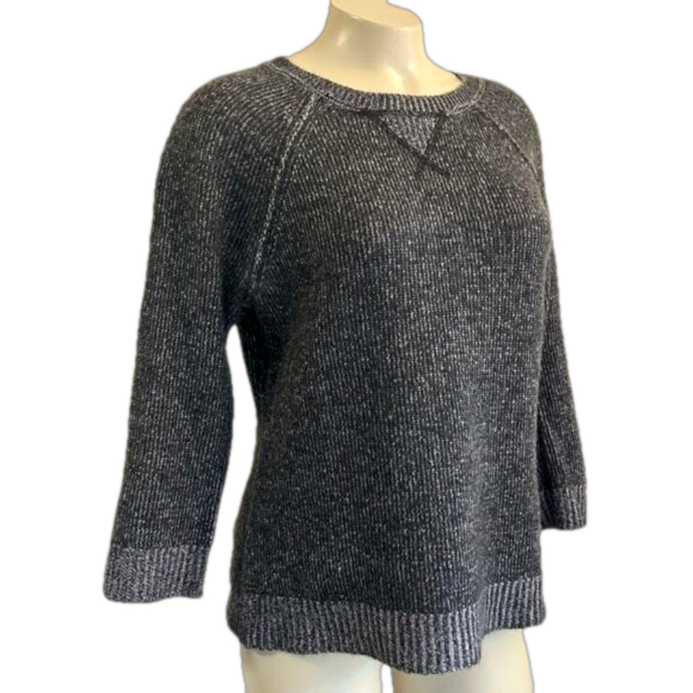 AQUA 100% cashmere heather grey  sweater MED